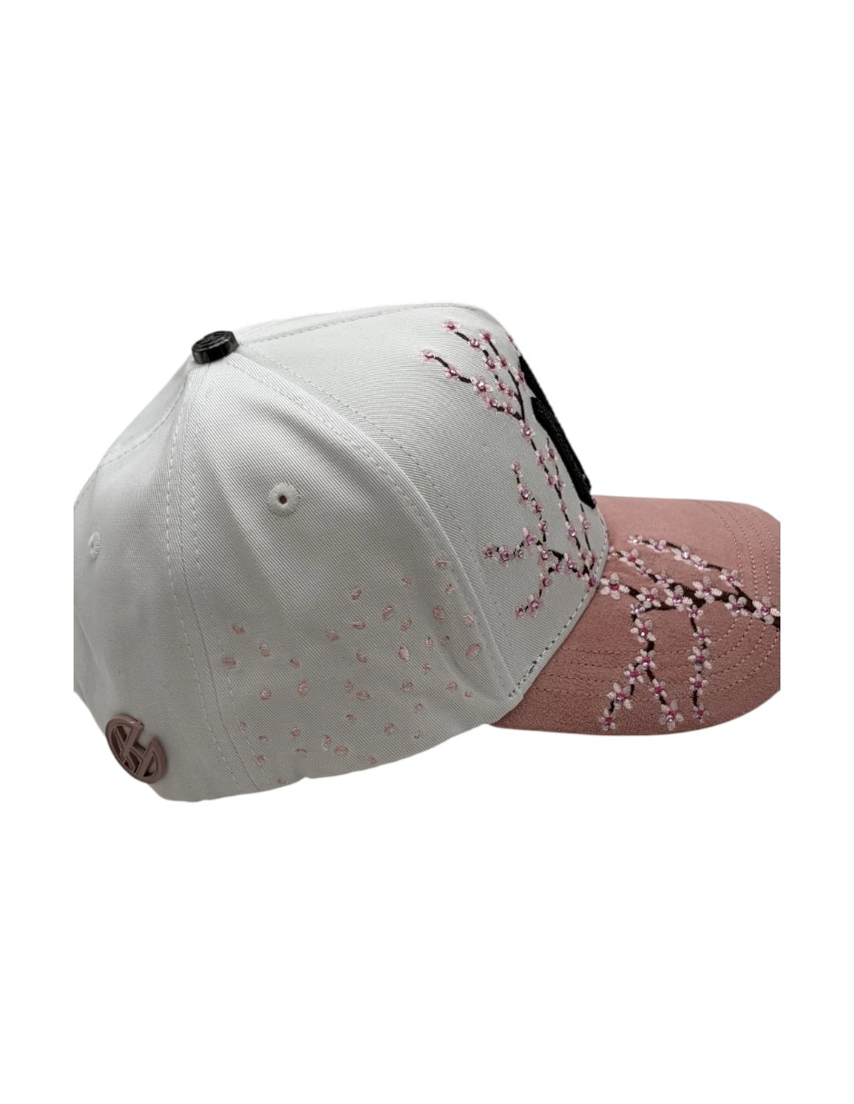 Gorra visera curva snapback casual Big Boss Sakura White para hombre
