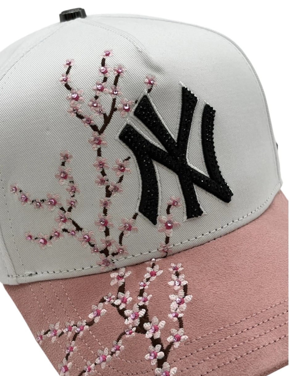 Gorra visera curva snapback casual Big Boss Sakura White para hombre