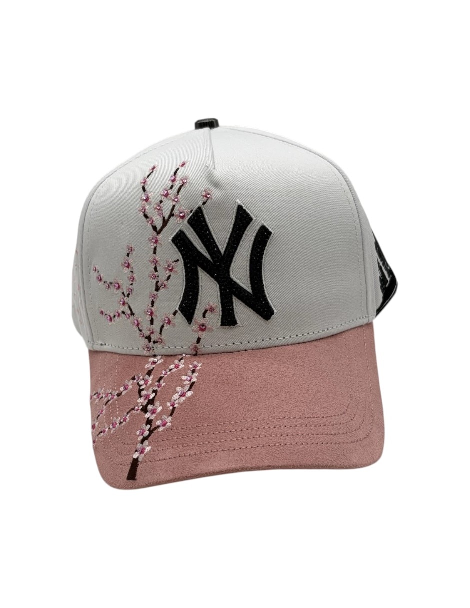 Gorra visera curva snapback casual Big Boss Sakura White para hombre