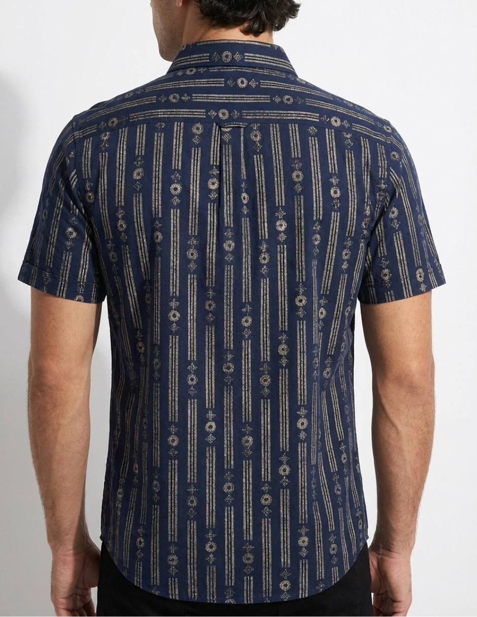 Camisa casual Pavini manga corta para hombre