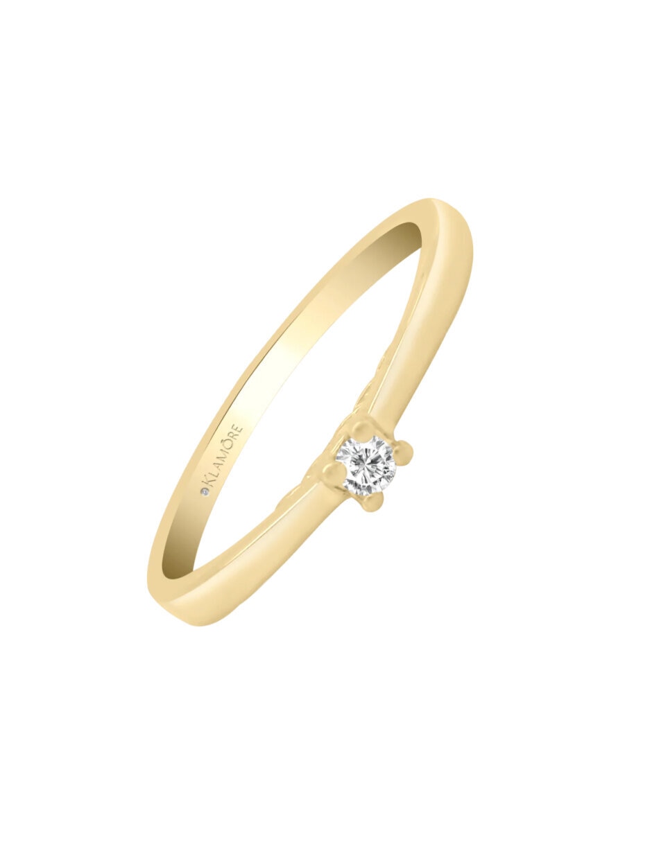Anillo de compromiso de Oro 14 k KLAMORE Siri Diamante