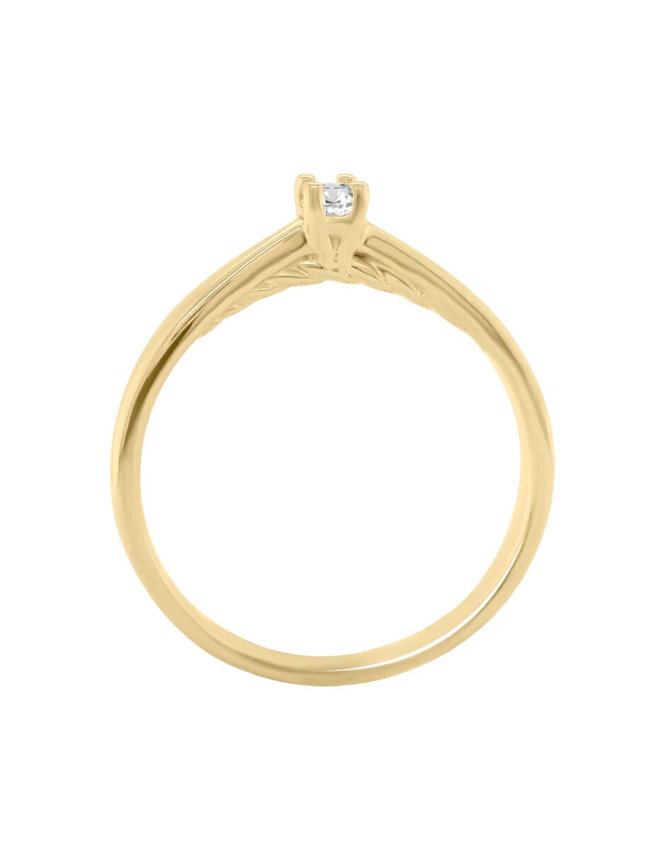 Anillo de compromiso de Oro 14 k KLAMORE Siri Diamante