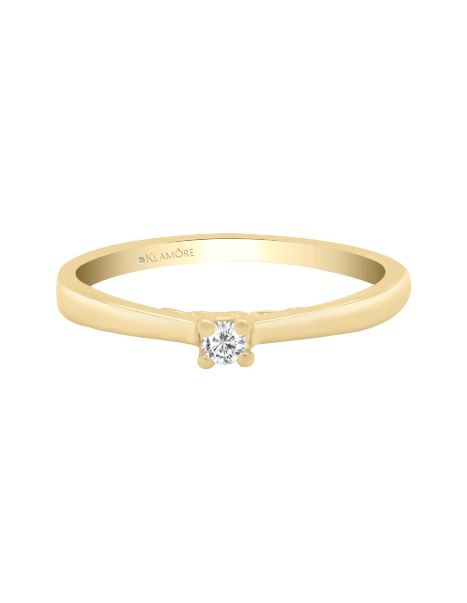 Anillo de compromiso de Oro 14 k KLAMORE Siri Diamante