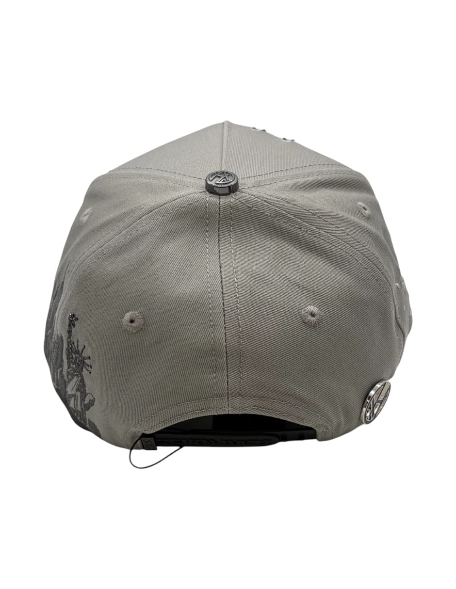 Gorra visera curva snapback casual Big Boss Sakura Gray para hombre