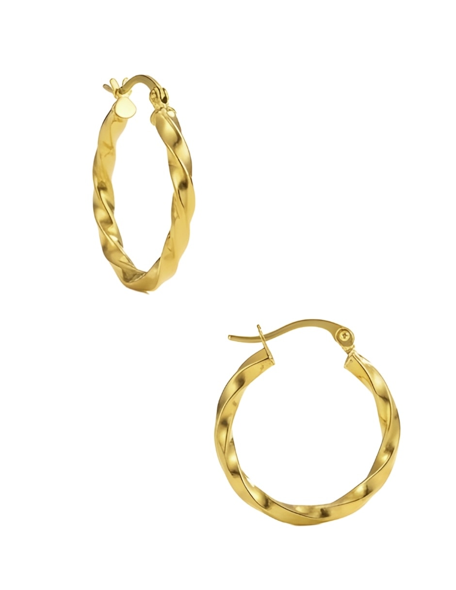 Set de arracadas Zvezda Aurore de 18 k con acabado chapa de oro