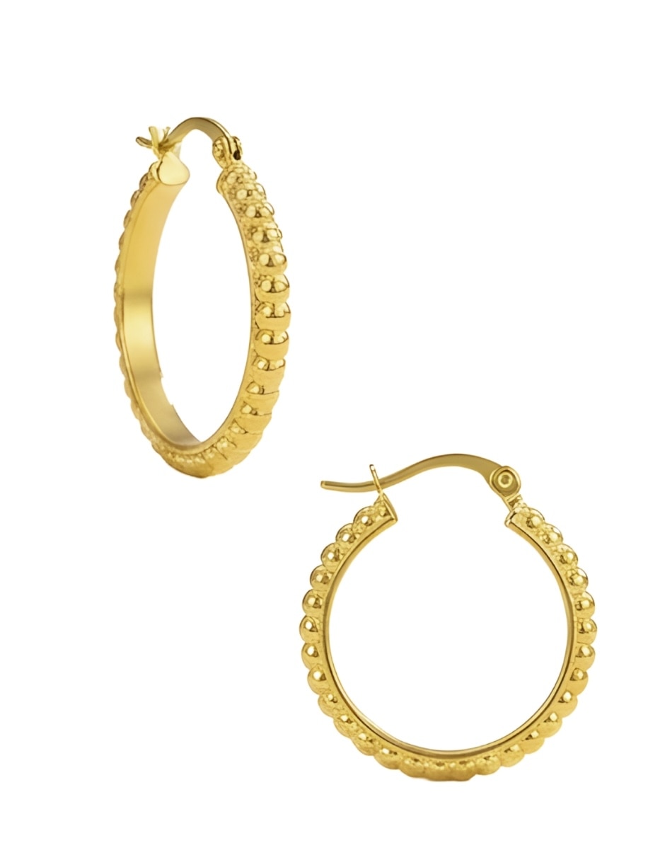 Set de arracadas Zvezda Aurore de 18 k con acabado chapa de oro
