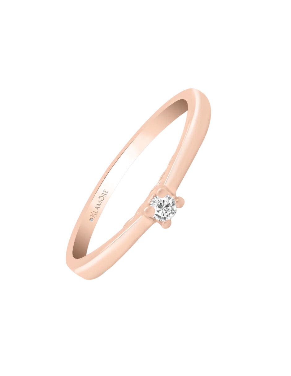 Anillo de compromiso de Oro 14 k Siri Diamante 3