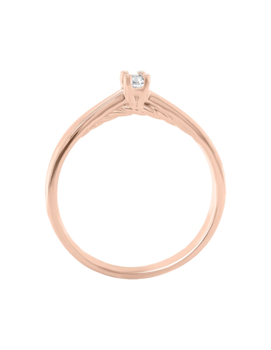 Anillo de compromiso de Oro 14 k Siri Diamante 5
