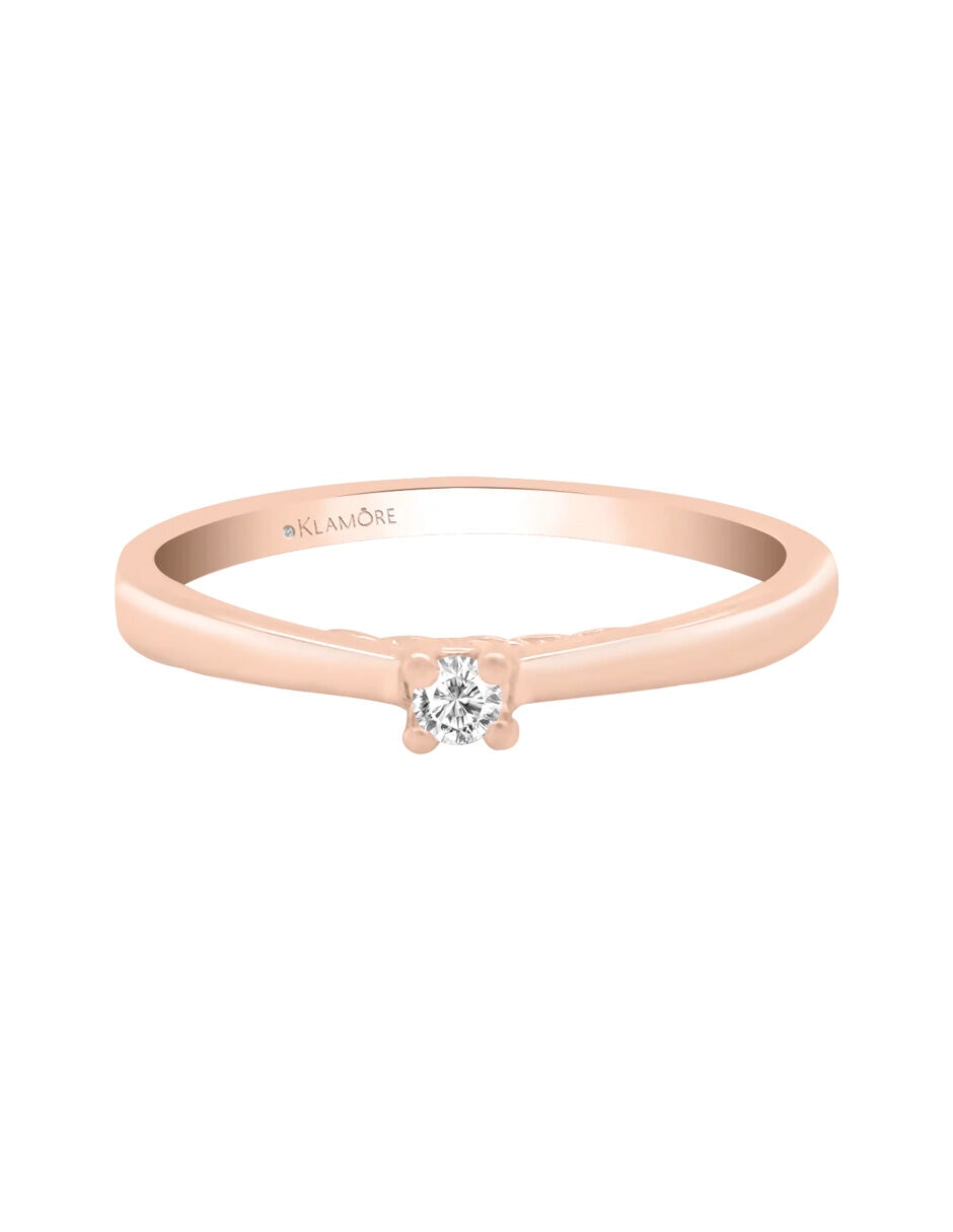 Anillo de compromiso de Oro 14 k Siri Diamante 1