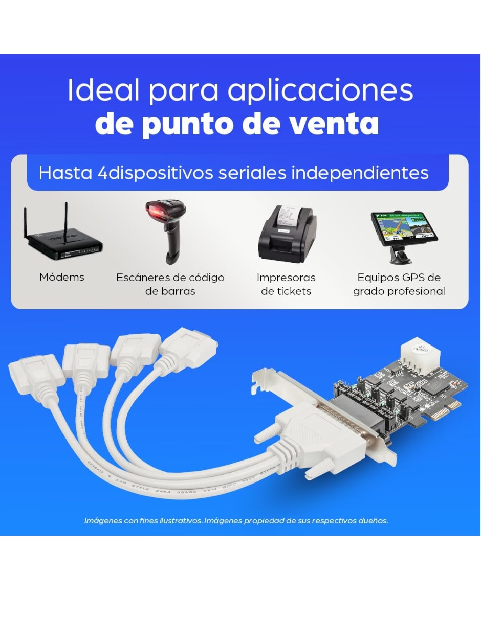 Adaptador multipuertos manhatthan tarjeta de puertos seriales pci express
