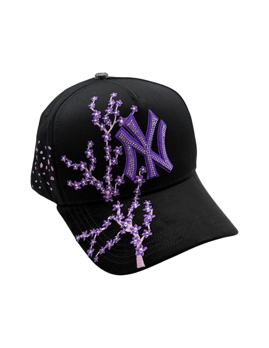 Gorra visera curva snapback casual Big Boss Sakura Purple para hombre