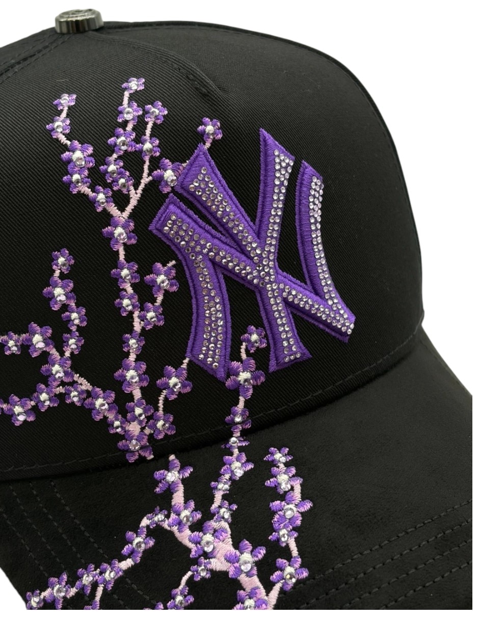 Gorra visera curva snapback casual Big Boss Sakura Purple para hombre