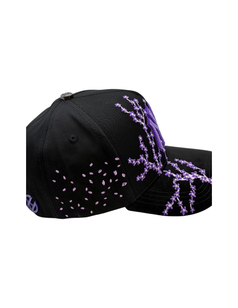 Gorra visera curva snapback casual Big Boss Sakura Purple para hombre