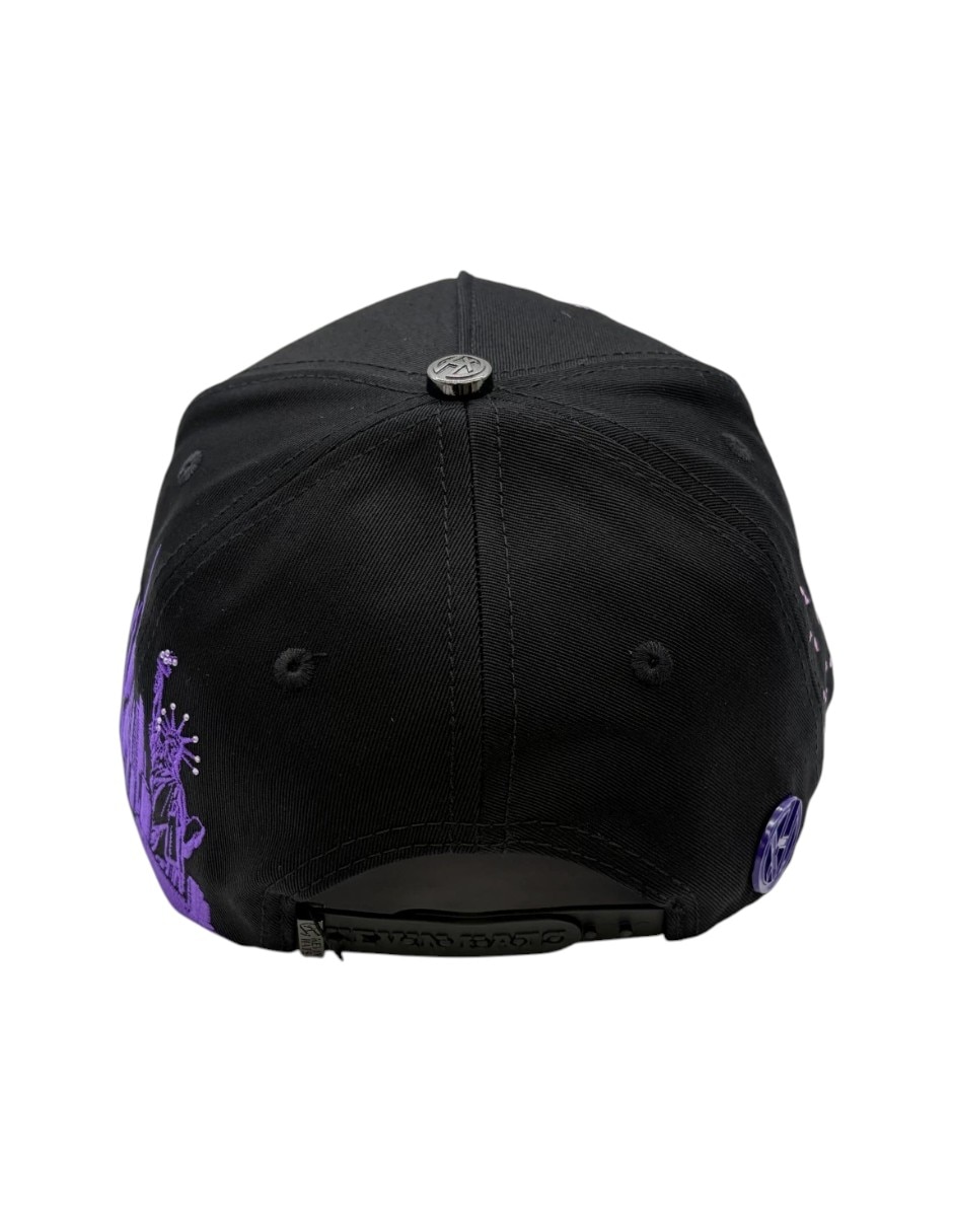Gorra visera curva snapback casual Big Boss Sakura Purple para hombre