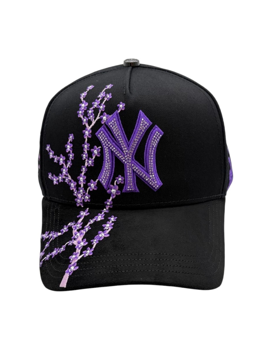 Gorra visera curva snapback casual Big Boss Sakura Purple para hombre