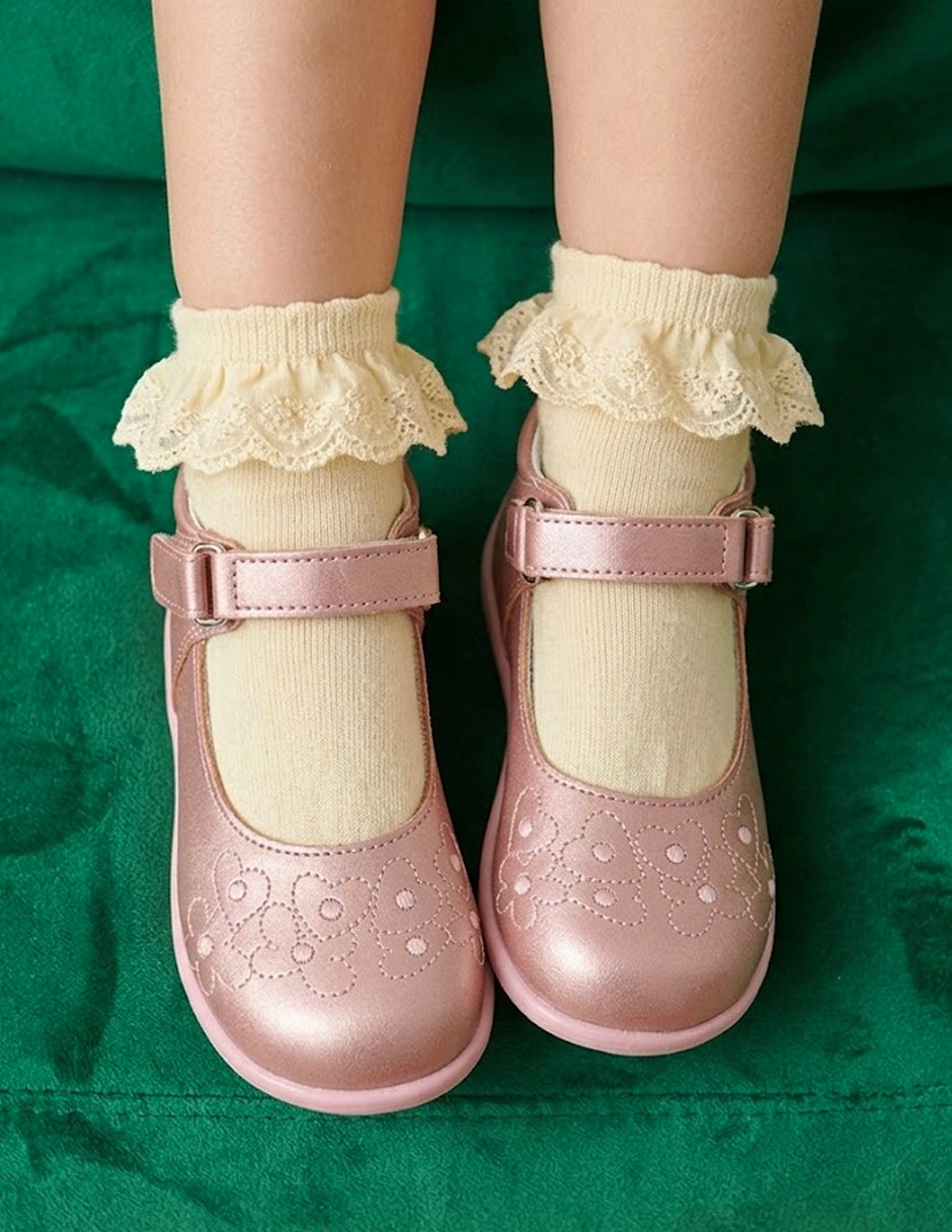 Zapato andanenes primeros pasos de piel para niña