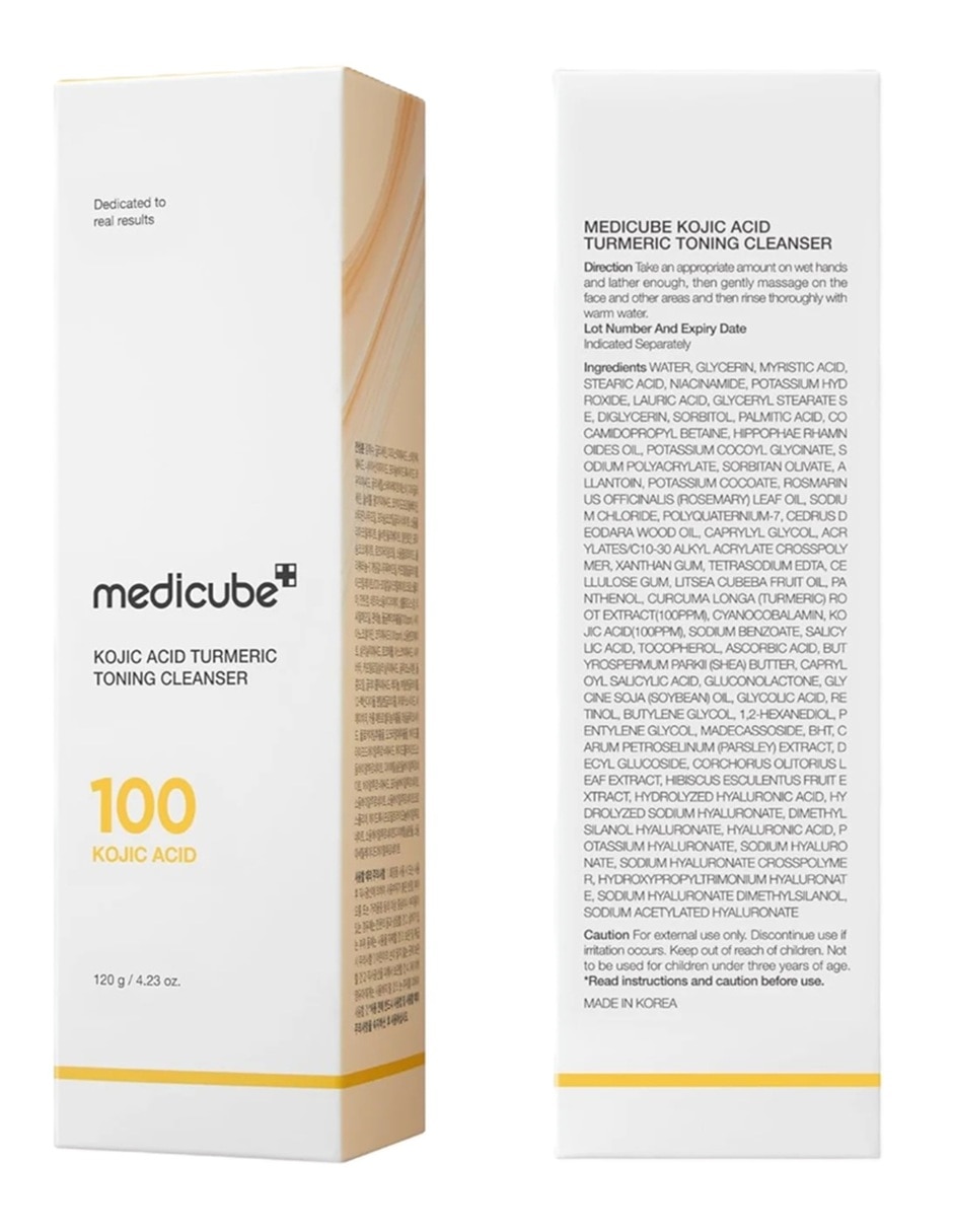 Limpiador Facial con acido kojico iluminador Medicube para prevenir la aparición de manchas