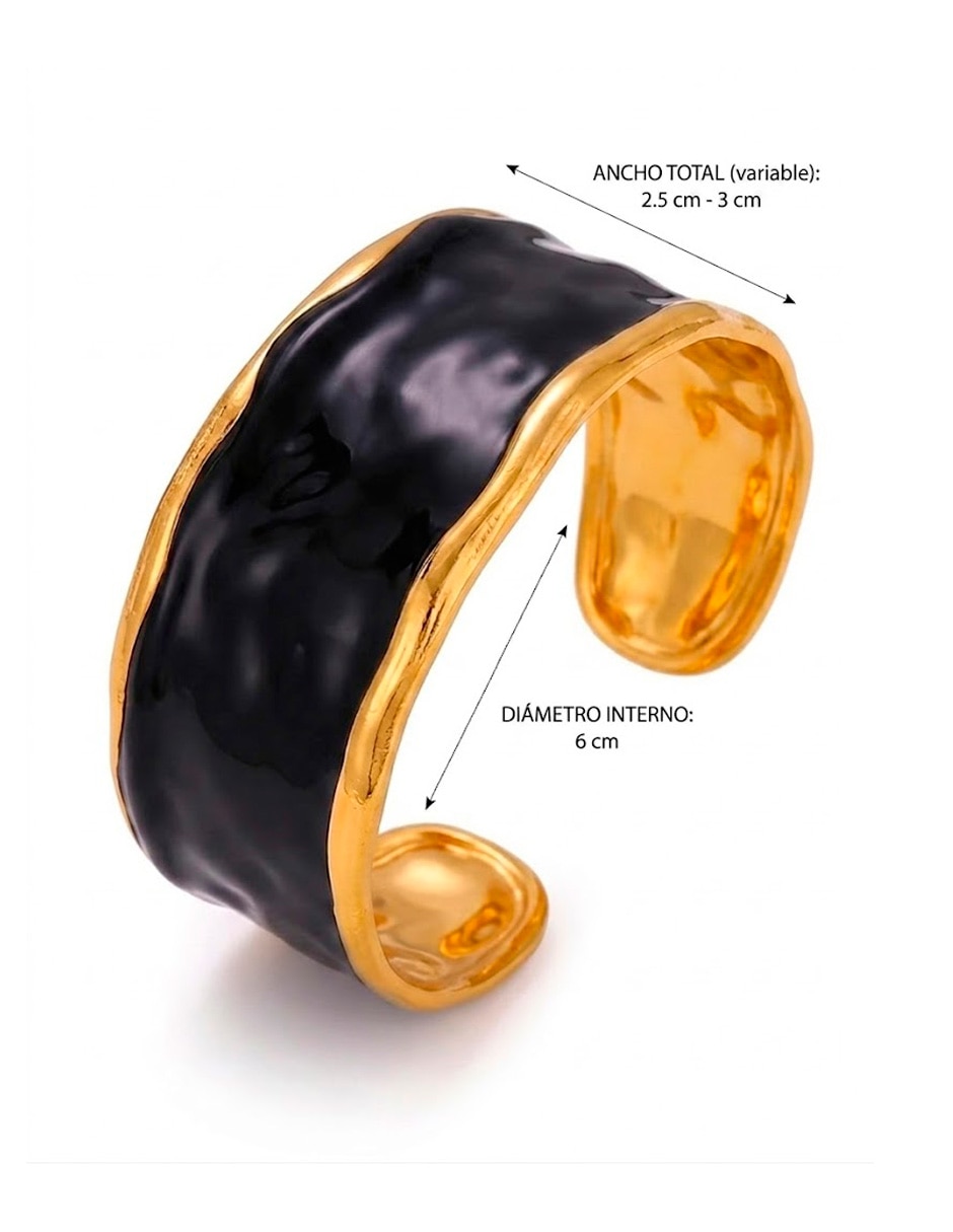 Pulsera y brazalete nira de oro laminado 18 k con acabado