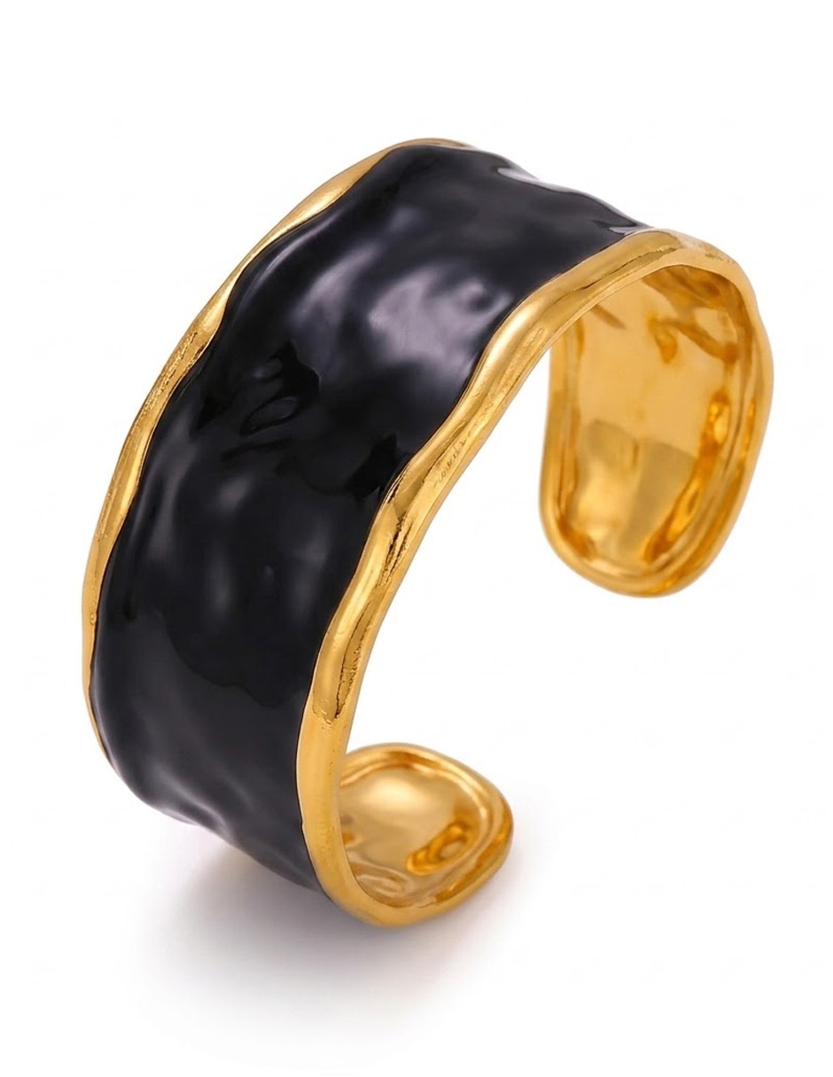 Pulsera y brazalete de oro laminado 18 k con acabado