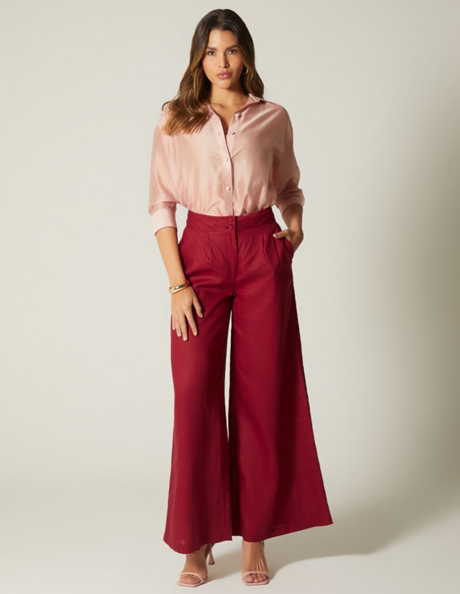 Pantalón de vestir Studio F palazzo para mujer