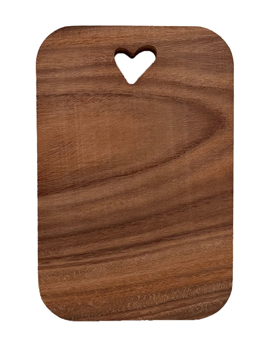 Tabla para picar corazon de madera