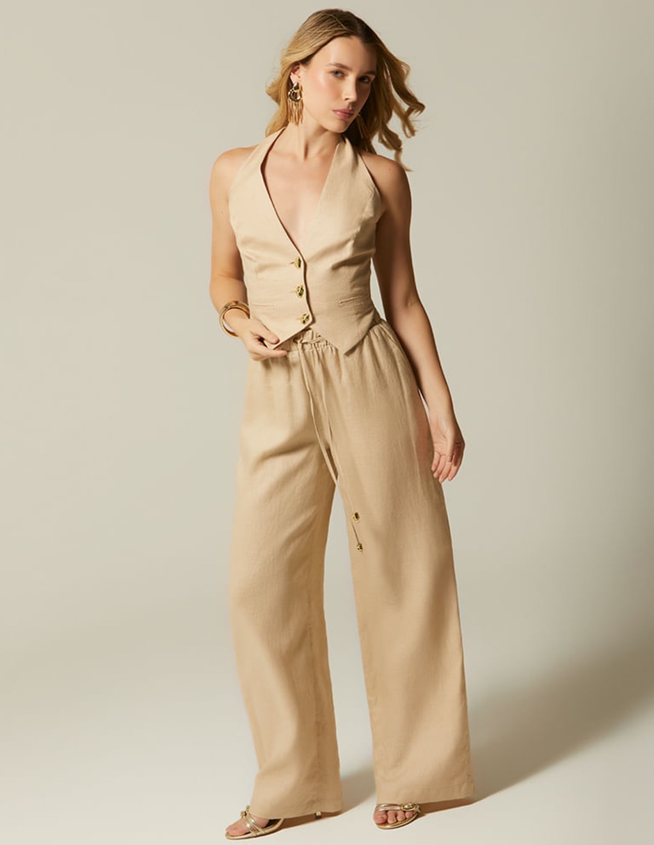 Pantalón Easy Pant Studio f palazzo para mujer