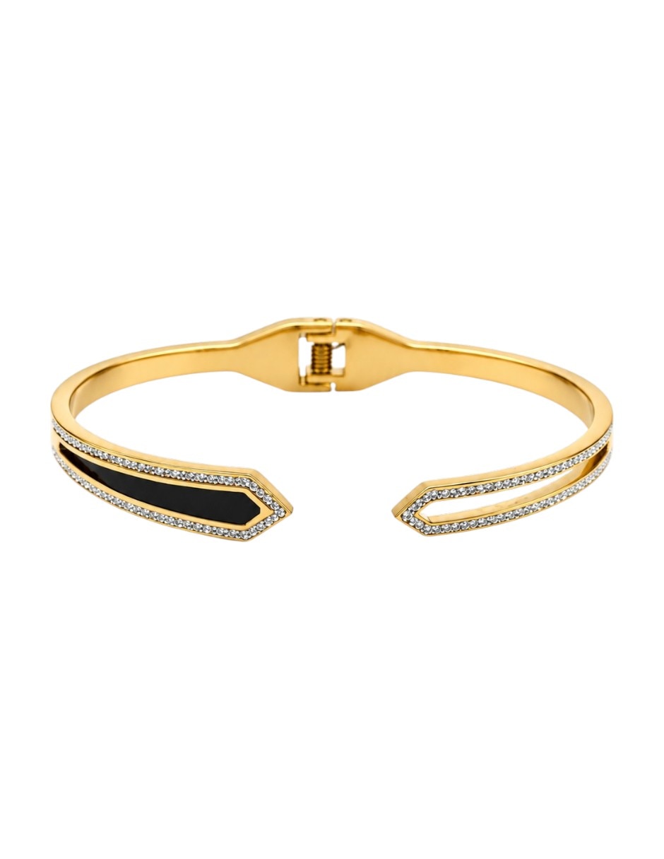 Brazalete velocity de oro laminado 18 k brazalete