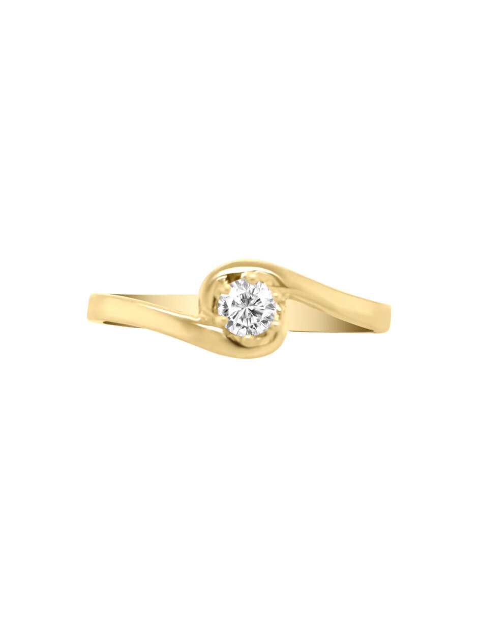 Anillo de compromiso de Oro 14 k Amaris Diamante
