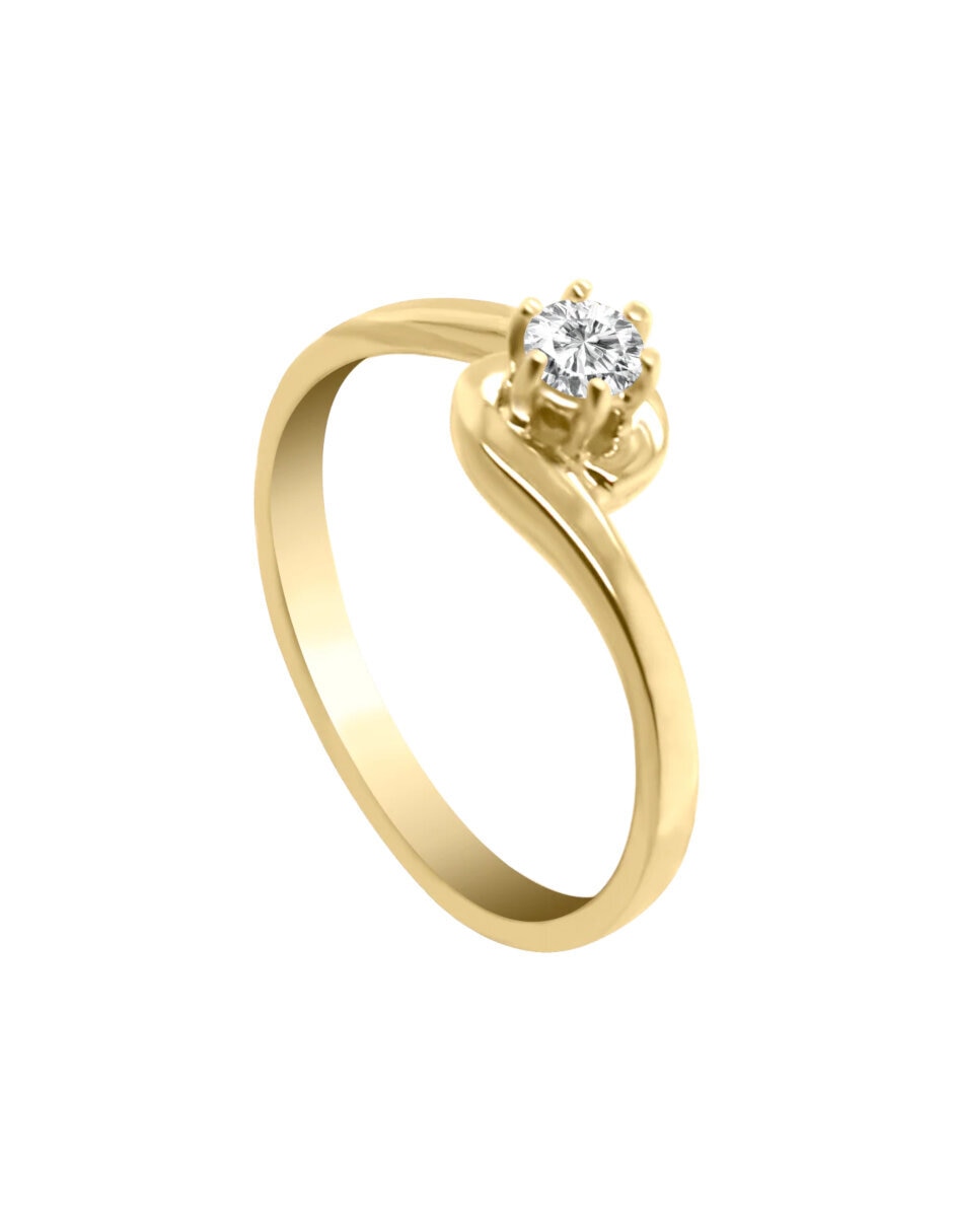 Anillo de compromiso de Oro 14 k KLAMORE Amaris Diamante