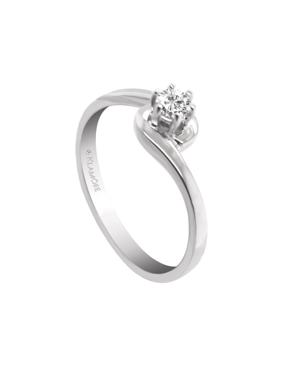 Anillo de compromiso de oro 14 k Amaris diamante 5