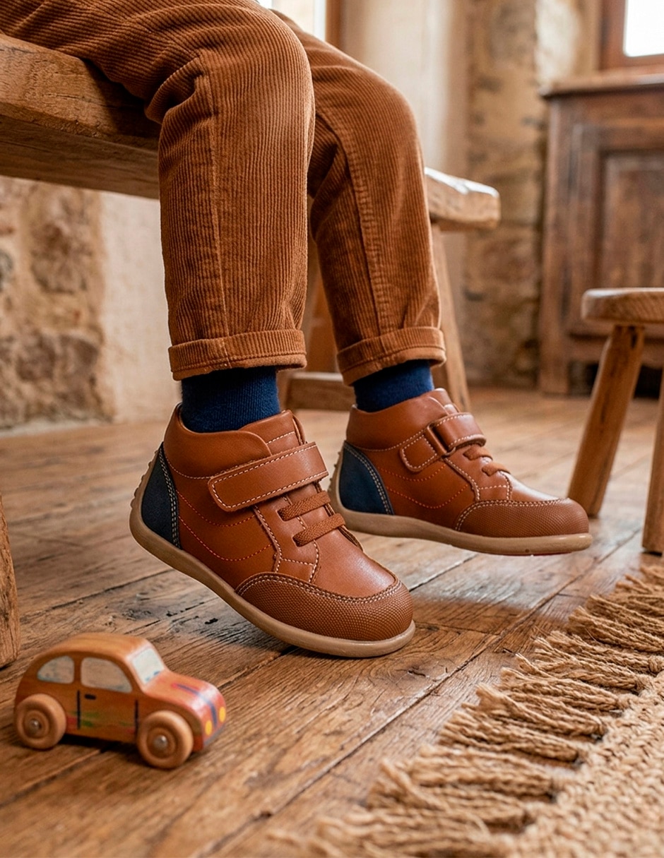 Zapato andanenes preandante de piel para niño