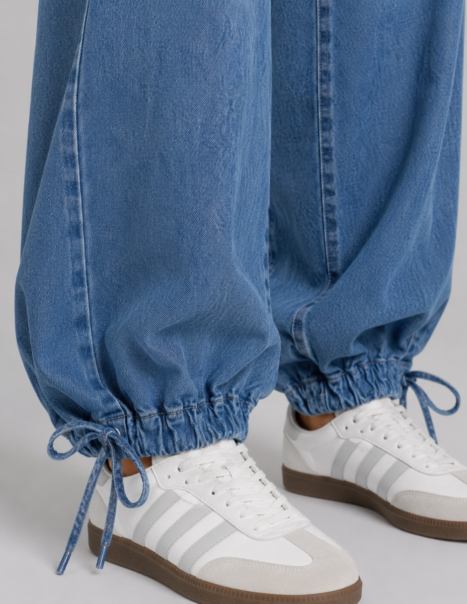 Jeans relajado 25517-D corte cintura alta para mujer 2