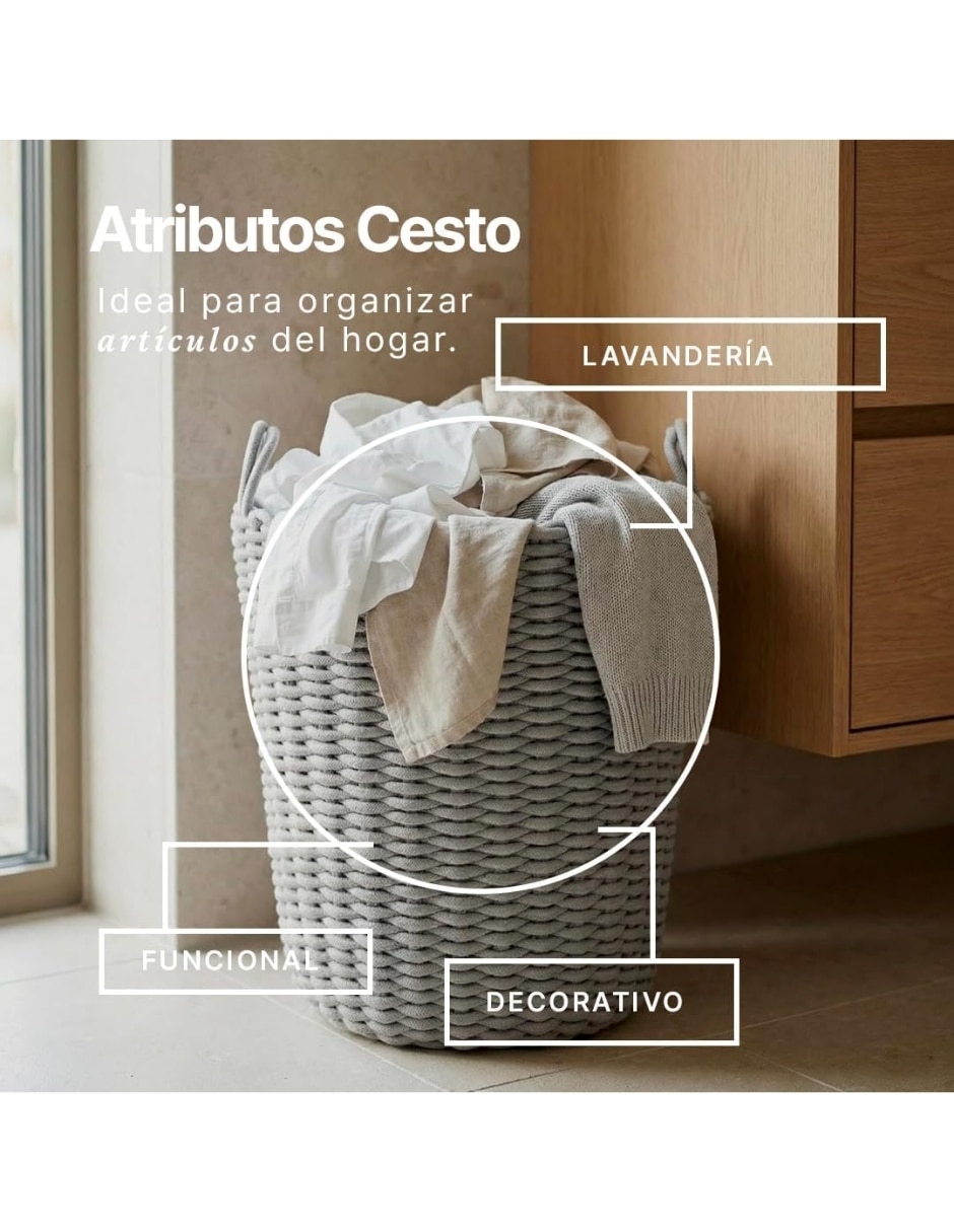 Cesto para ropa de algodón 4