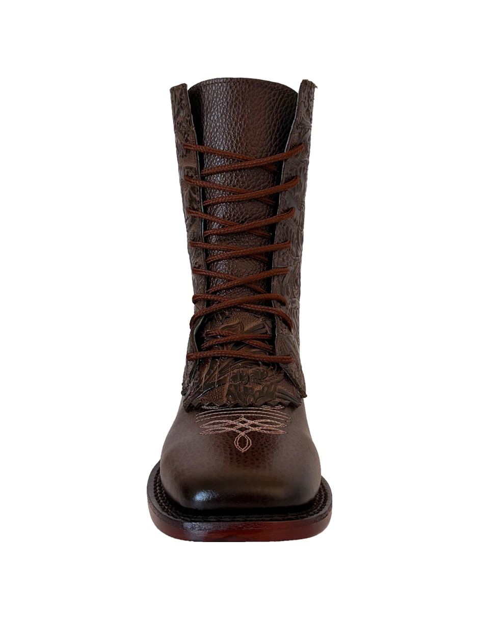 Bota cowboy arriba del tobillo de piel para mujer 3