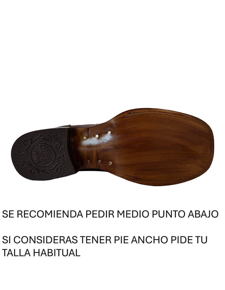 Bota cowboy arriba del tobillo de piel para mujer 6
