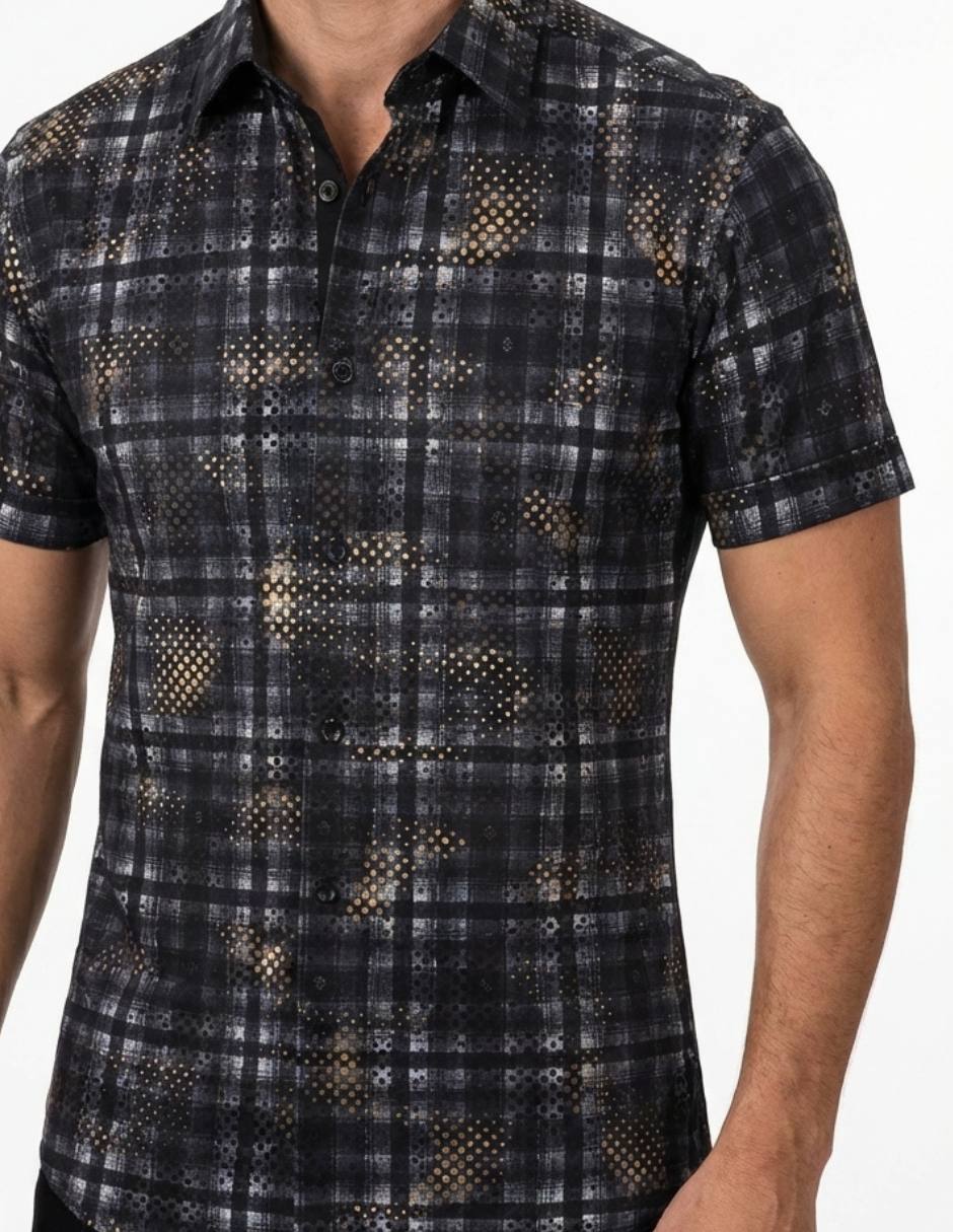 Camisa casual manga corta para hombre 4