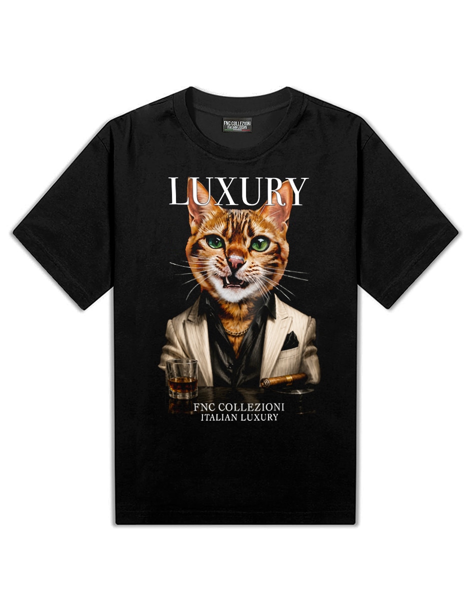 Playera luxury cat cuello redondo para hombre 2