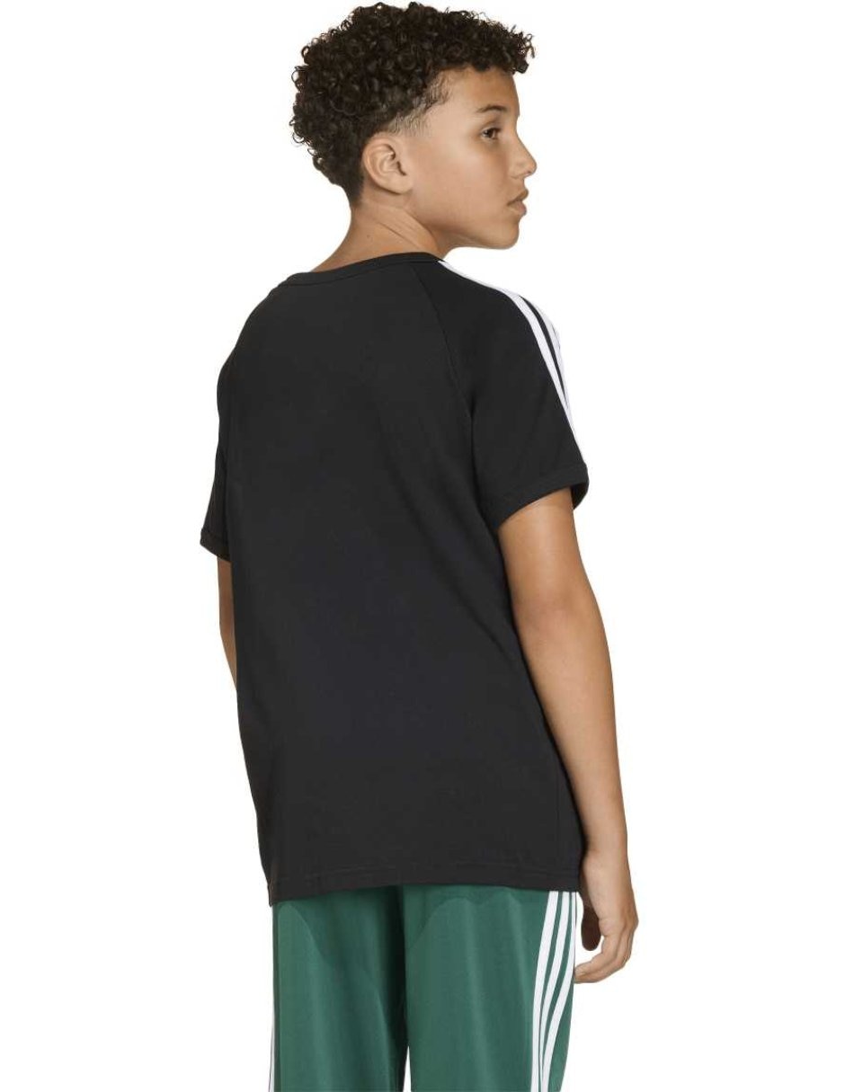 Playera Adidas 3 stripe tee manga corta para niño