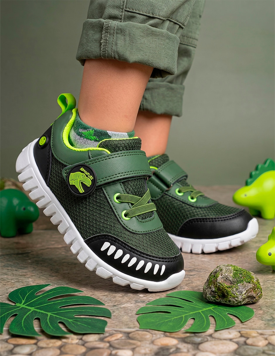 Tenis para niño Slip On Dinosaurios 4