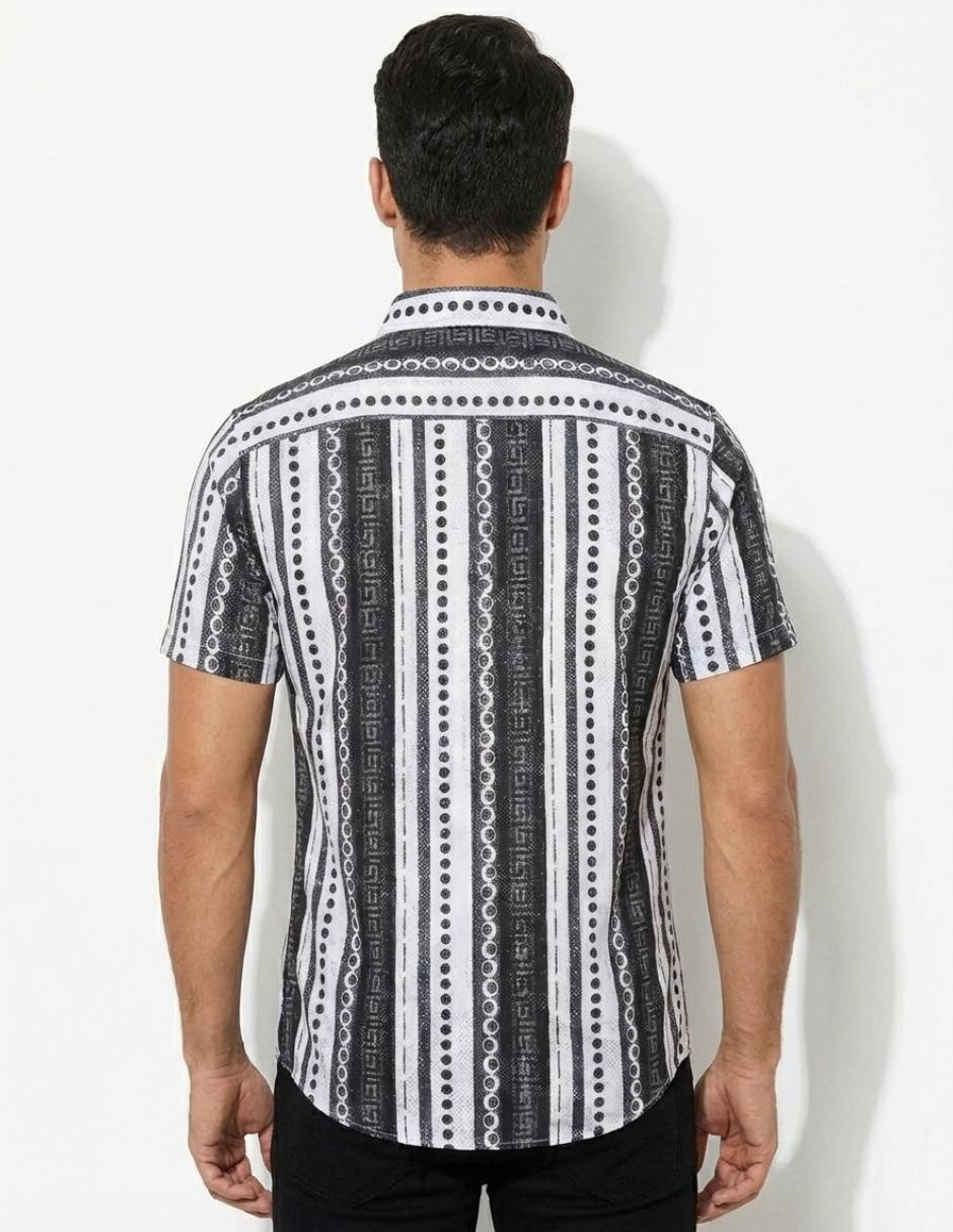 Camisa casual pavini manga corta para hombre