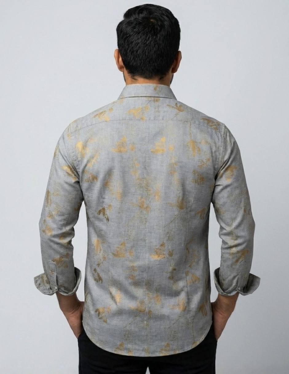 Camisa casual ABS manga larga para hombre