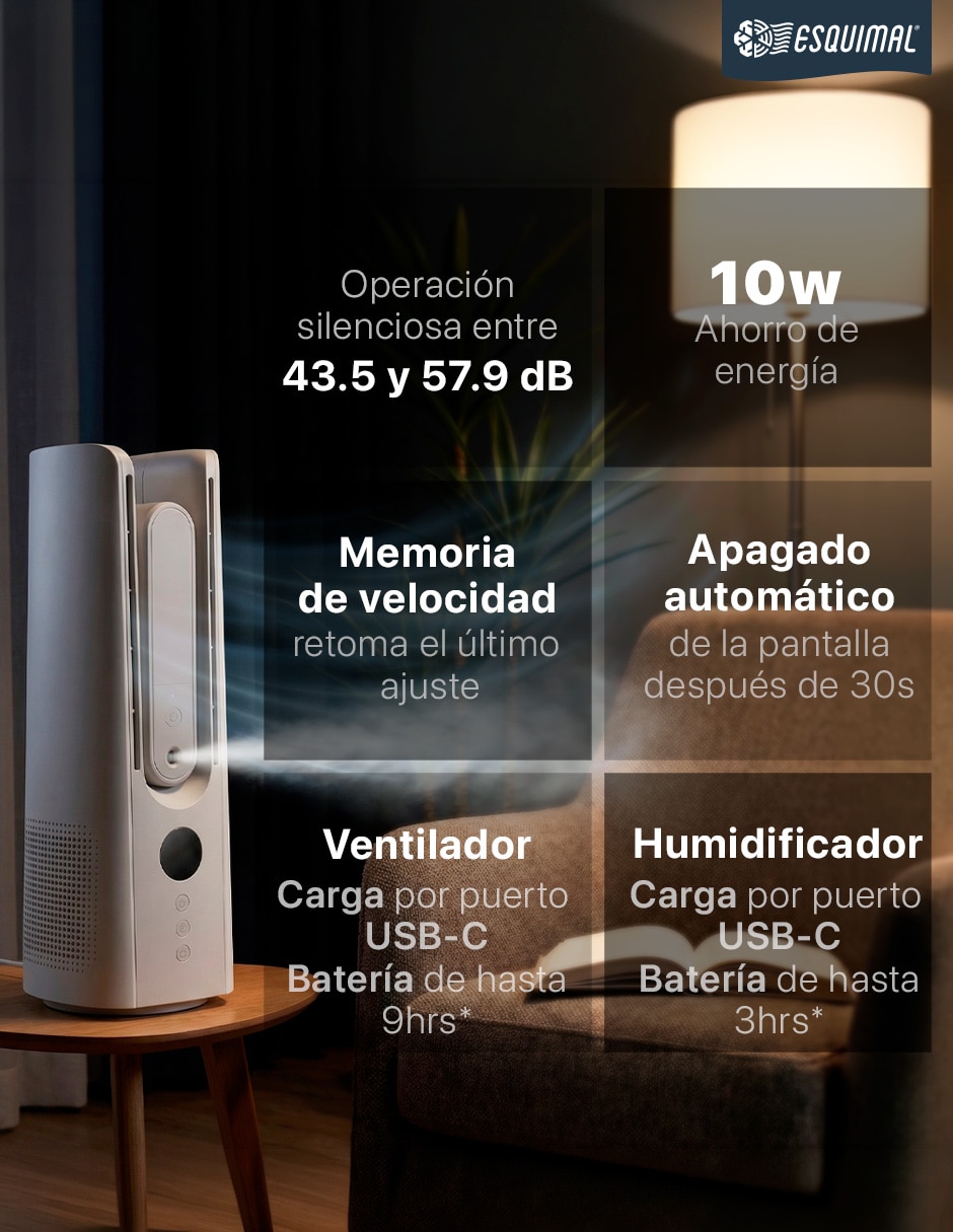 Enfriador evaporativo Esquimal No 9 velocidades