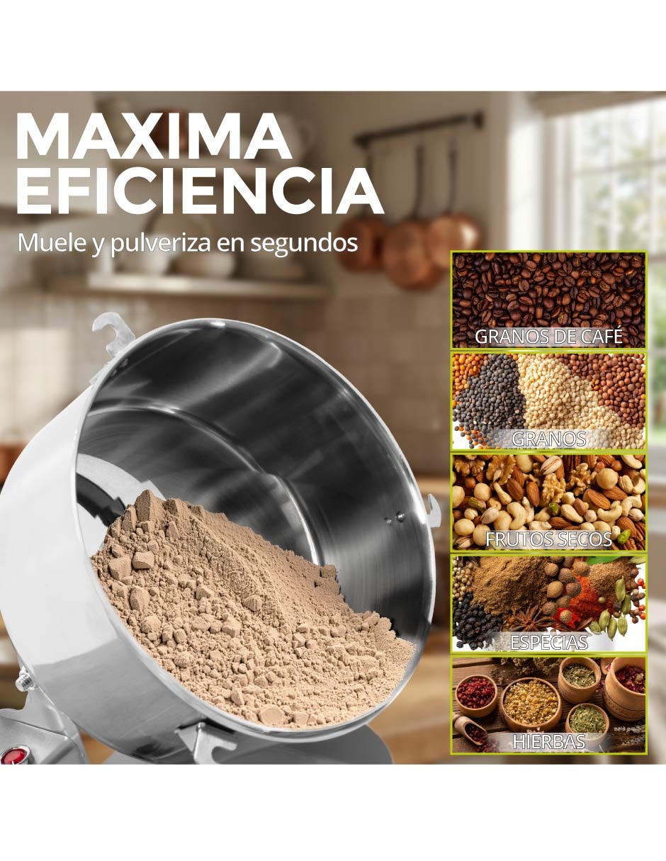Molino para especias eléctrico Onof Granulox de Acero inoxidable