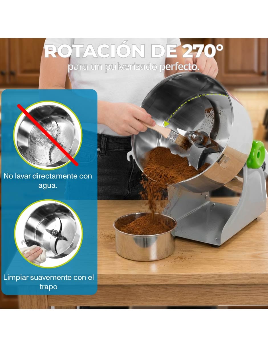 Molino para especias eléctrico Onof Granulox de Acero inoxidable