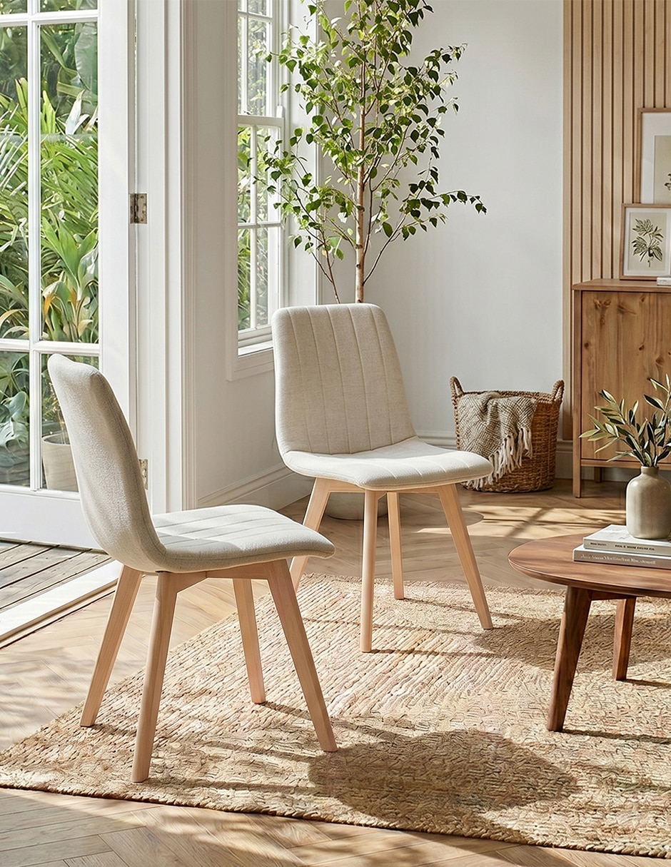 Juego de sillas 2 piezas de comedor Home Make de madera