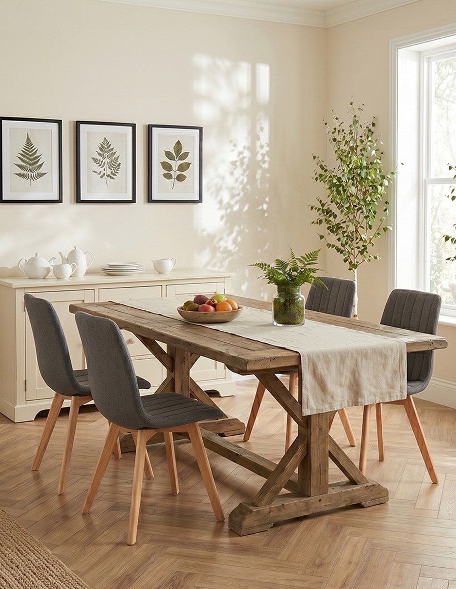 Juego de sillas 2 piezas de comedor de madera 8