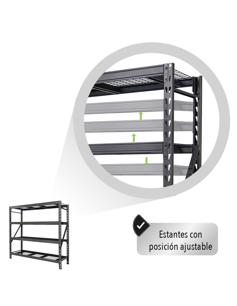 Rack de pared 4 compartimentos Stay Elit industrias y oficinas