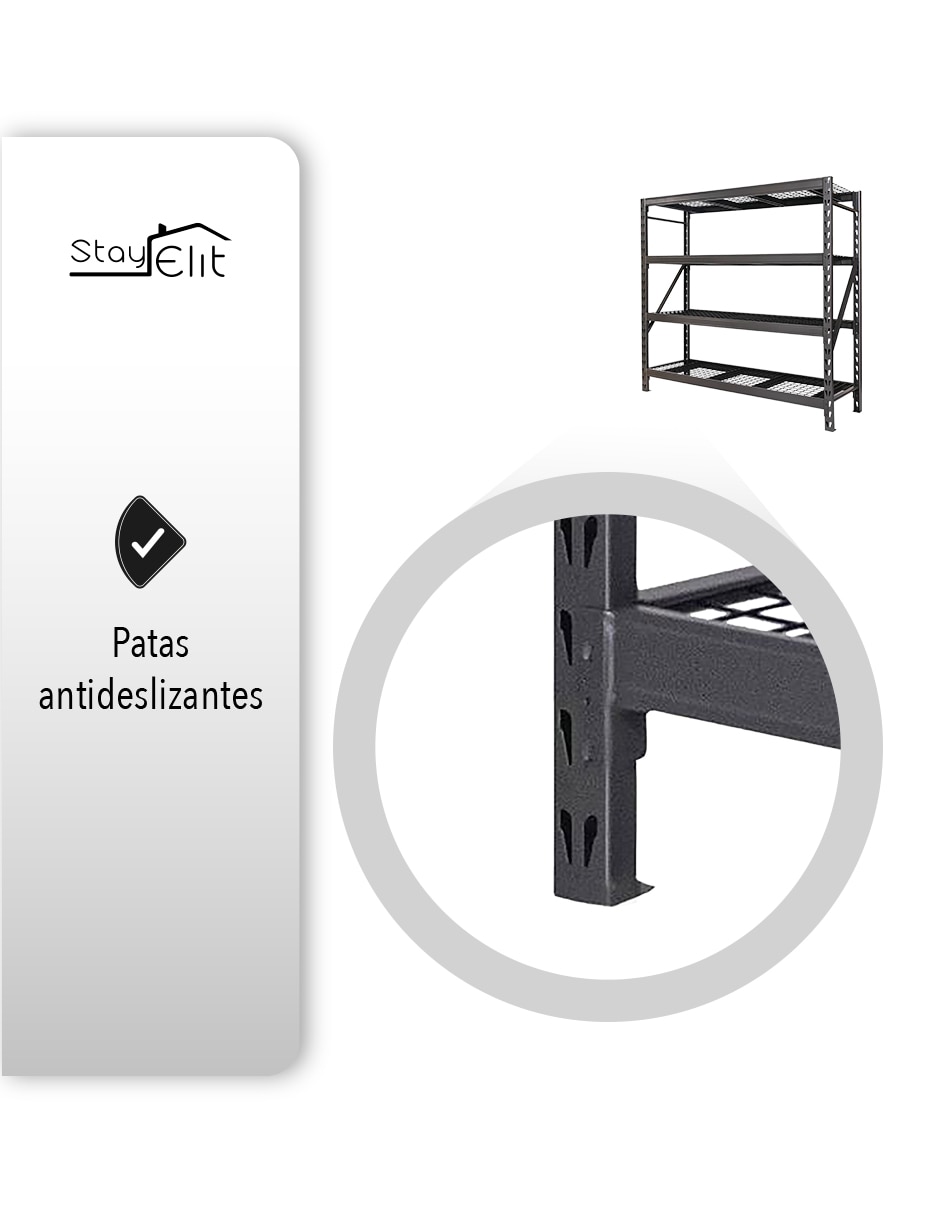 Rack de pared 4 compartimentos Stay Elit industrias y oficinas