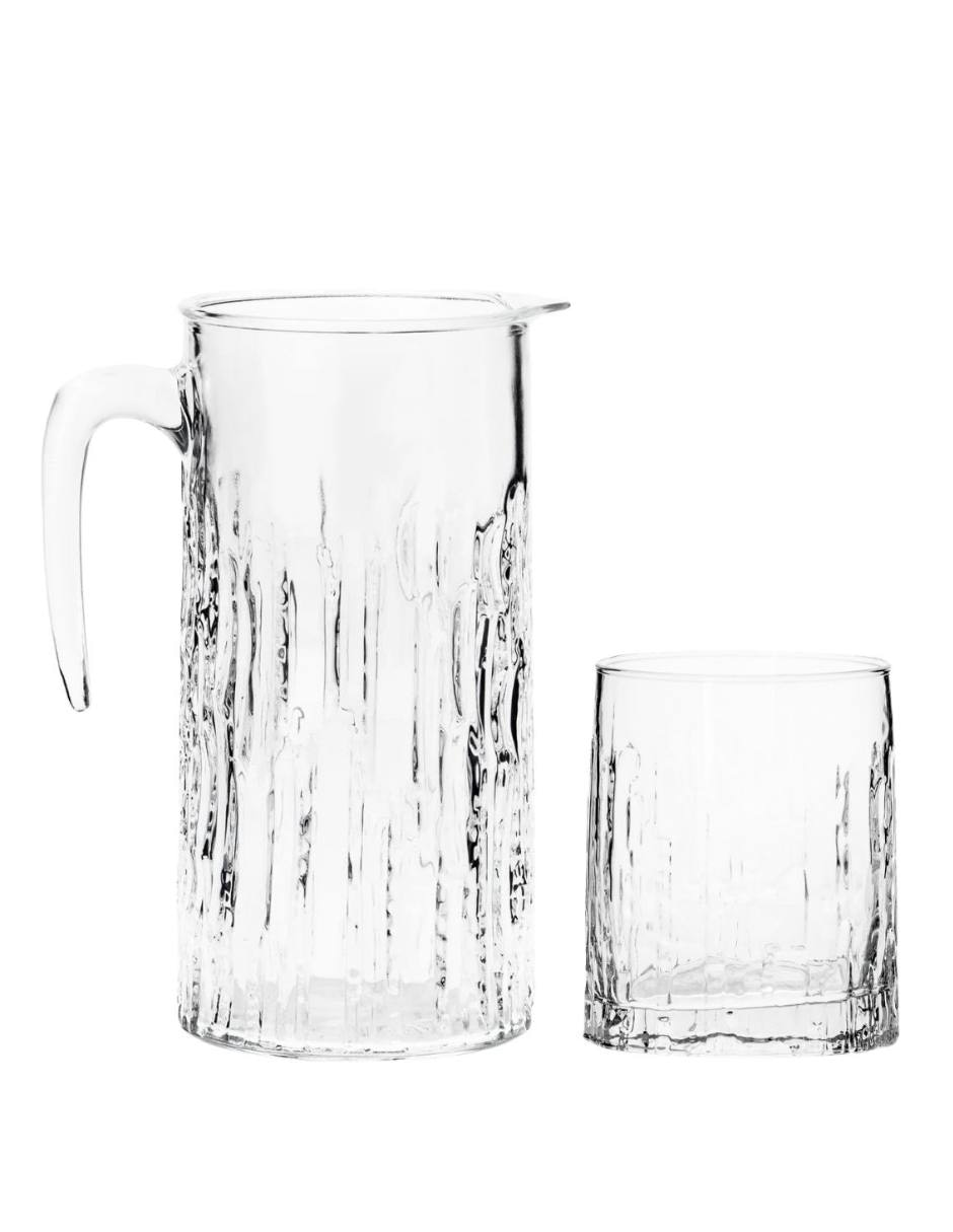 Set jarra c/vasos vidrio Stovmex Oak