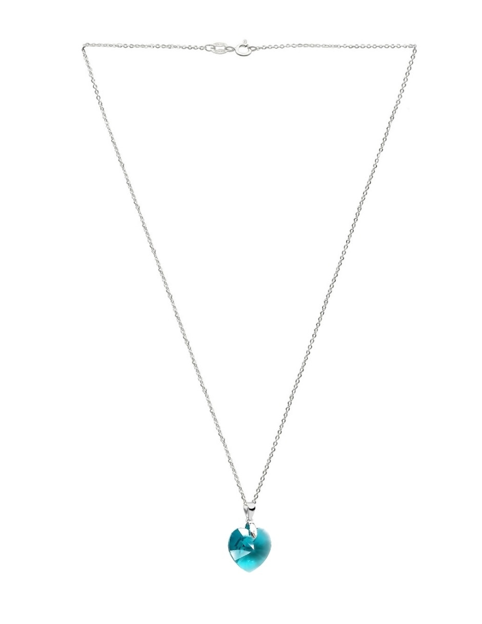 Aretes y collar de Corazón ZVEZDA Élan de plata